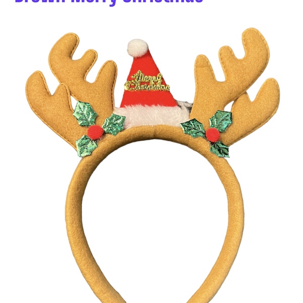 Brown Merry Christmas Headband