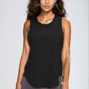 Black X-Small Pickleball Tennis Split Back Tank Top