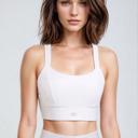 White X-Small Pickleball Tennis Sports Bra