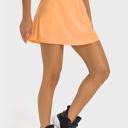 Orange X-Small Pickleball & Tennis Skirt with Shorts