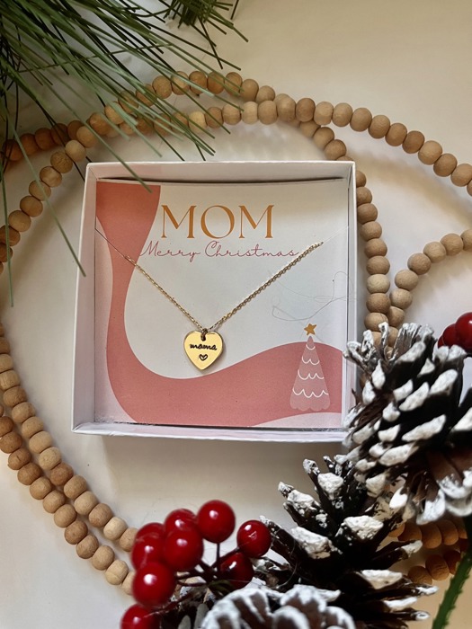 Christmas Gift for Mom Ready to Gift Gold Mama Mom Necklace + FREE GIFT BOX