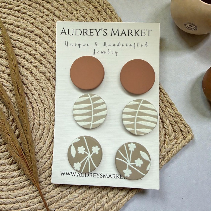 Colorful Clay Earring Stud Packs - Perfect Christmas Stocking Stuffer!