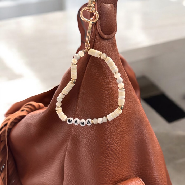 Mama Heart Heishi Bead Keychain - Thoughtful Gift For Mom