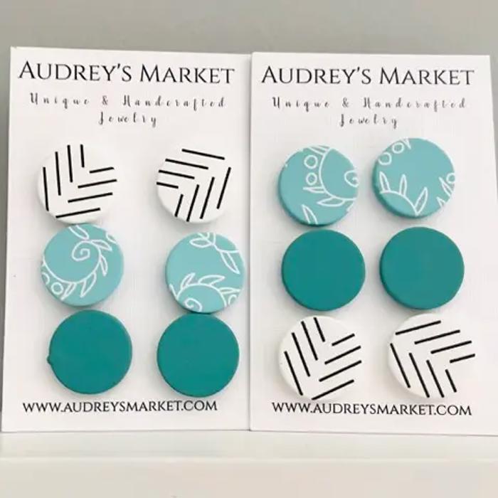 Colorful Clay Earring Stud Packs - Perfect Christmas Stocking Stuffer!