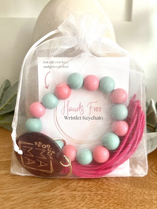 Beaded Wristlet Bangle Keychains - Perfect Stocking Stuffer! 5 Cute Styles