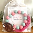 Green Beaded Wristlet Bangle Keychains - Perfect Stocking Stuffer! 5 Cute Styles