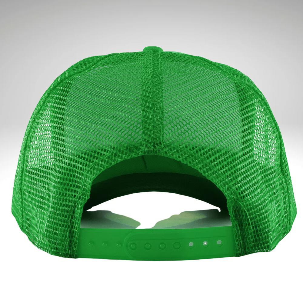 Christmas Trucker Hat, Merry and Bright, Green and White