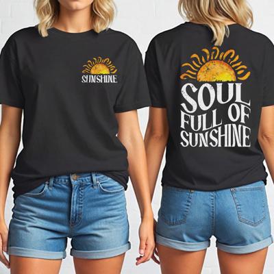 Soul Full of Sunshine Black T-Shirt, Summer Tee
