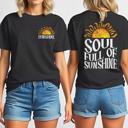  Soul Full of Sunshine Black T-Shirt, Summer Tee