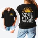  Soul Full of Sunshine Black T-Shirt, Summer Tee