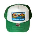  Mountain Scene Trucker Hat, Faith Cap, Let Go and Let God