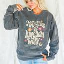  Motherhood is Kingdom Work, Pepper Gray Comfort Colors Sweatshirt, Mother's Day Gift