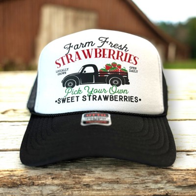 Farm Fresh Strawberries Vintage Trucker Hat