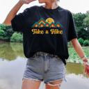  Black Take a Hike Mountain Graphic T-shirt