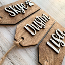  Set of 3 Wooden Stocking Tags