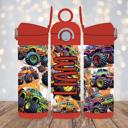  Monster Truck 12oz Personalized Flip Top Water Bottle