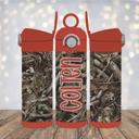  Camo 12 oz Personalized Flip Top Leak Proof Kids Water Bottle