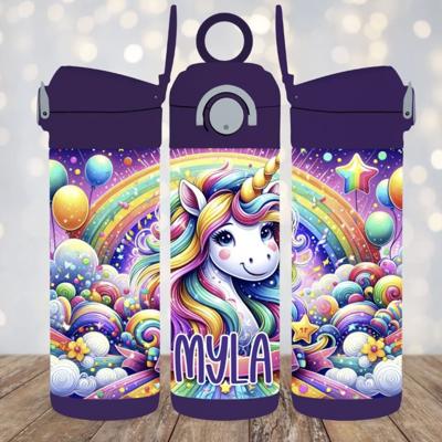 Mystical Mermaid 12oz Flip Top Leak Proof Kids Water Bottle Tumbler