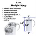  Floral 12 oz Girls Personalized Sippy Cup with 2 Lids and Straw