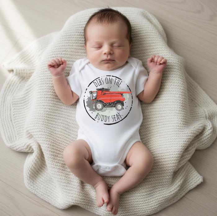 Dibs on the Buddy Seat Baby Bodysuits