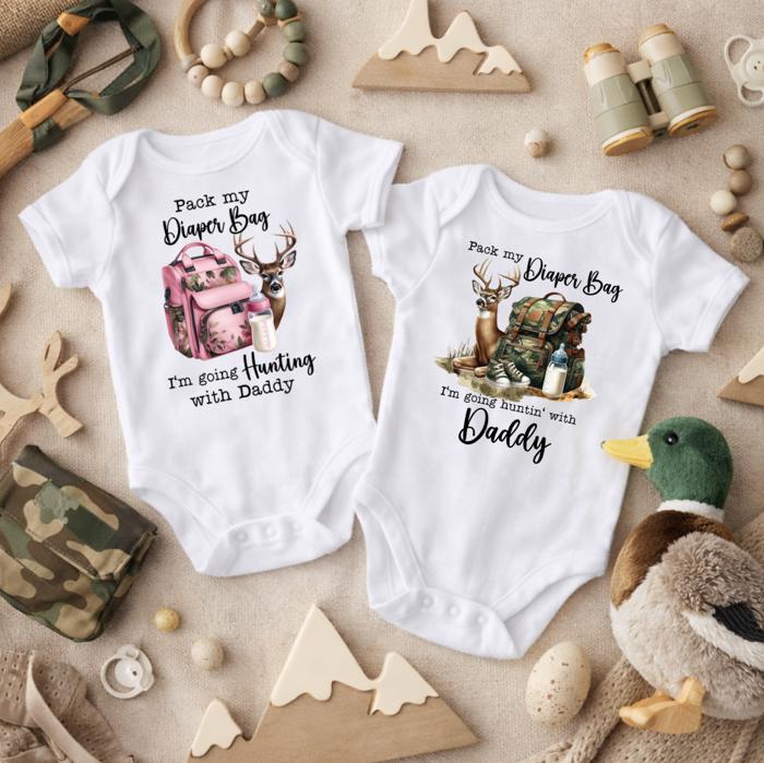 Pack My Diaper Bag Going Hunting with Daddy/Grandpa Baby Bodysuit