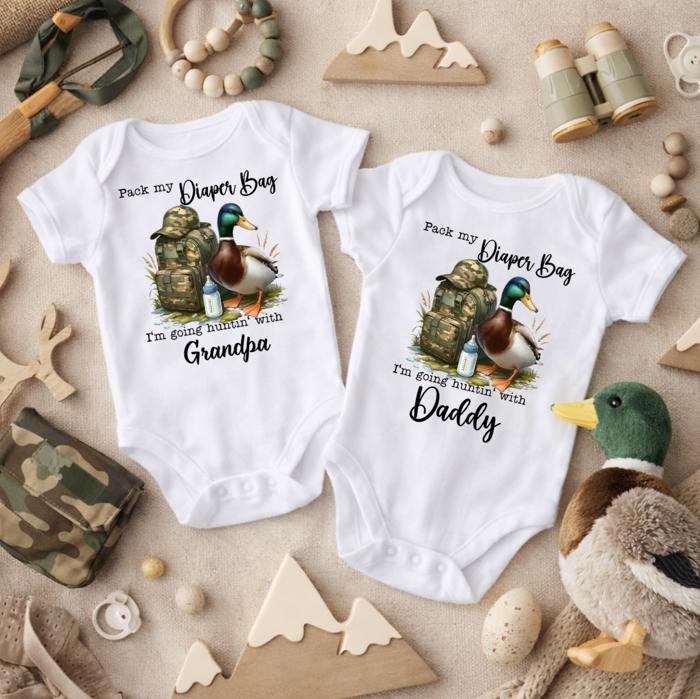 Pack My Diaper Bag Going Hunting with Daddy/Grandpa Bodysuit