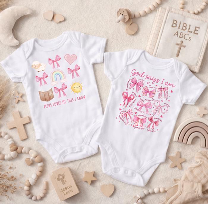 Jesus Loves Me Christian Baby Bodysuit