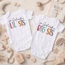  So God Made a Lil Sis, Big Sis Girls Baby Bodysuit