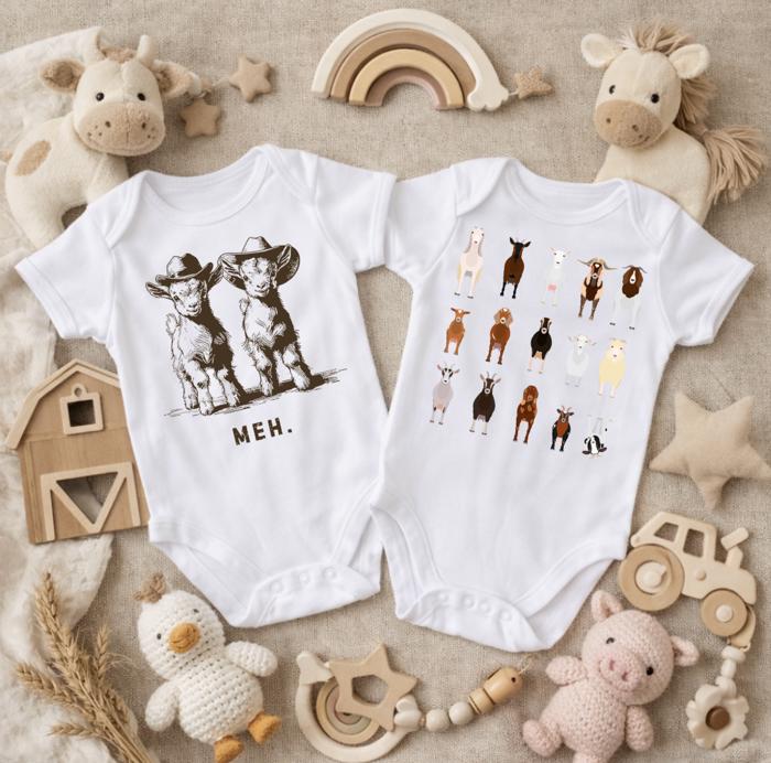 Goat Baby Bodysuits