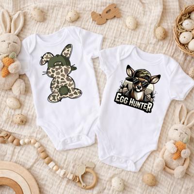 Easter Baby Bodysuits Camo Bunny Egg Hunter