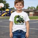  Pushing My Luck St Patrick's Day Green Tractor Tee Shirt