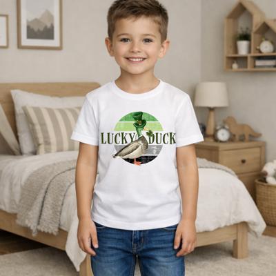Lucky Duck Mallard St Patrick's Day Boys Tee Shirt