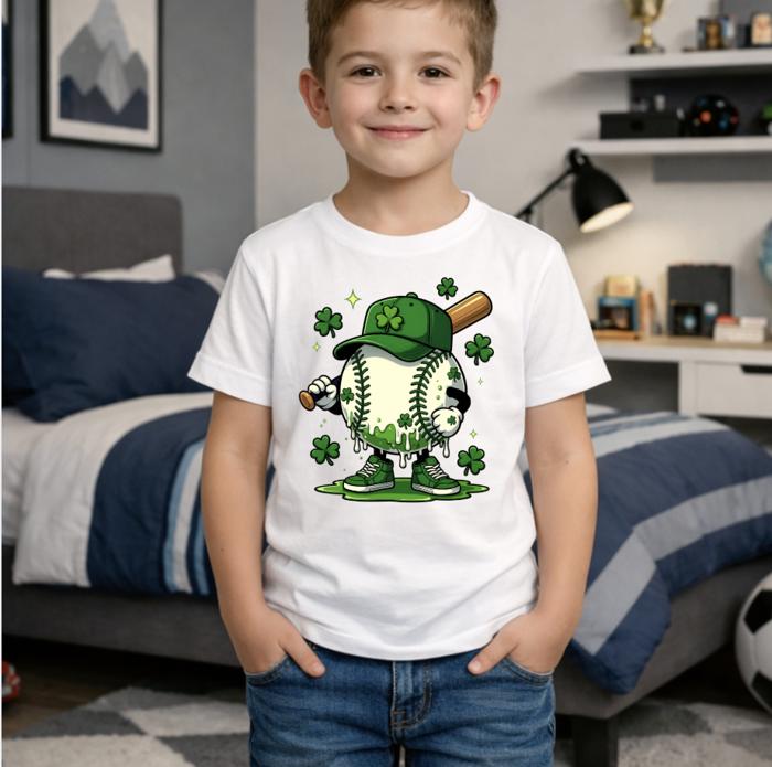 Sta Patrick's Day Baseball Boys Tee Shirt