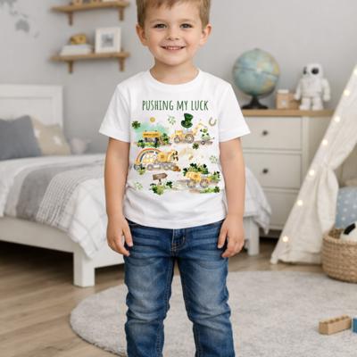 Pushing my Luck Construction St Patrick's Day Boys Tee Shirt