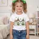  St Patrick's Day Cats Girls Tee Shirt