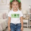  St Patrick's Day Girls Stamp Bows Girls Tee Shirt