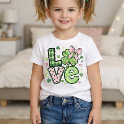 LOVE St. Patrick's Day Girls Tee Shirt