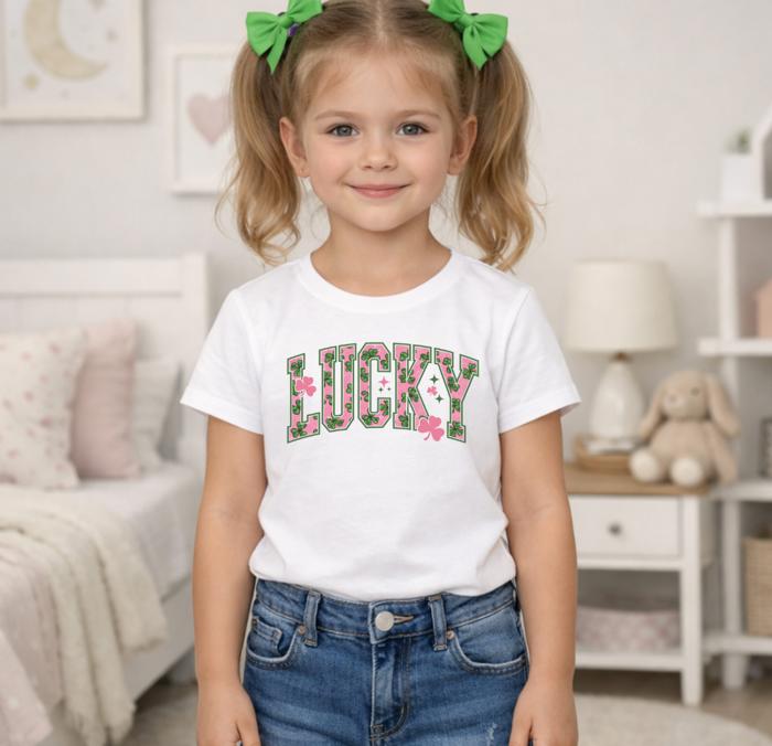 LUCKY St Patrick's Day Girls Tee