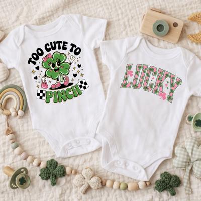 St. Patrick's Day Girl Baby Bodysuit