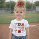 Baseball Coquette Bows Girls Tee Shirt