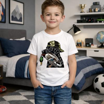 Mallard and Black Lab Duck Hunting Boys Tee Shirt