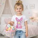  Brushstroke Easter Bunny Girls Tee Shirt