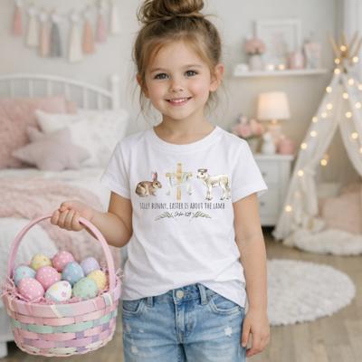 Silly Bunny Easter is about the Lamb Girls Tee Shirt