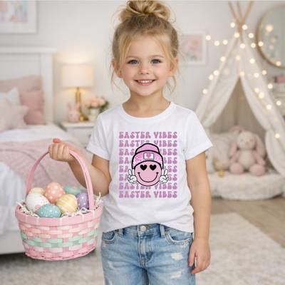 Easter Vibes Girls Tee Shirt