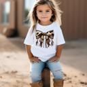  Girls Western Cowhide Boho Fringe Tassels and Feathers Tee Shirt