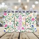  Floral Girls Personalized 12 oz Sippy Cup Tumbler