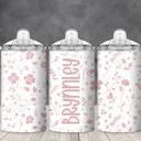  Pink Floral Personalized 12 oz Girls Sippy Cup