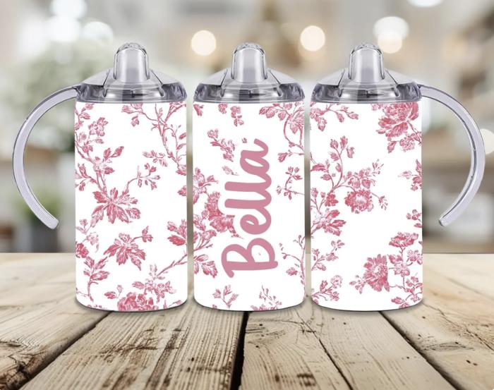 Hearts and Bows Girls 12 oz Sippy Tumbler