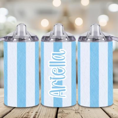 Coastal Blue Stripes 12oz Toddler Sippy Cup