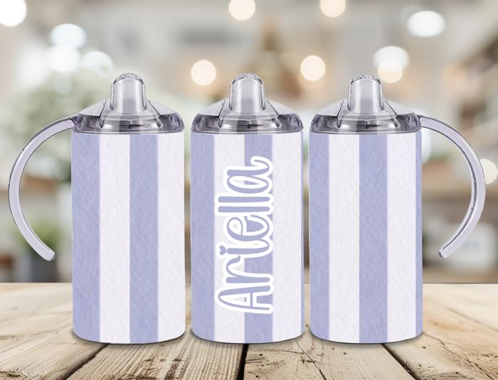 Coastal Blue Stripes 12oz Toddler Sippy Cup